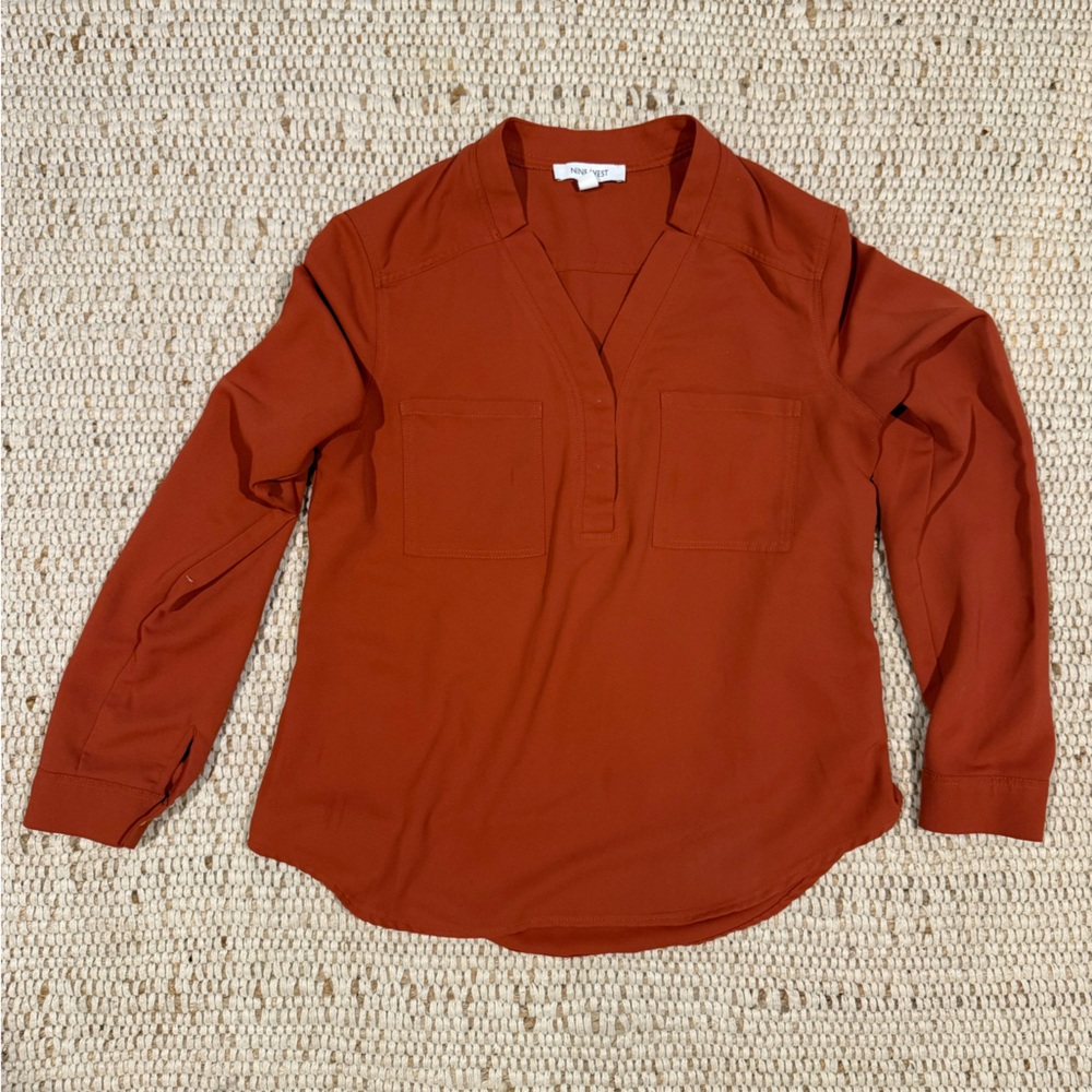 Nine West Terracotta Blouse